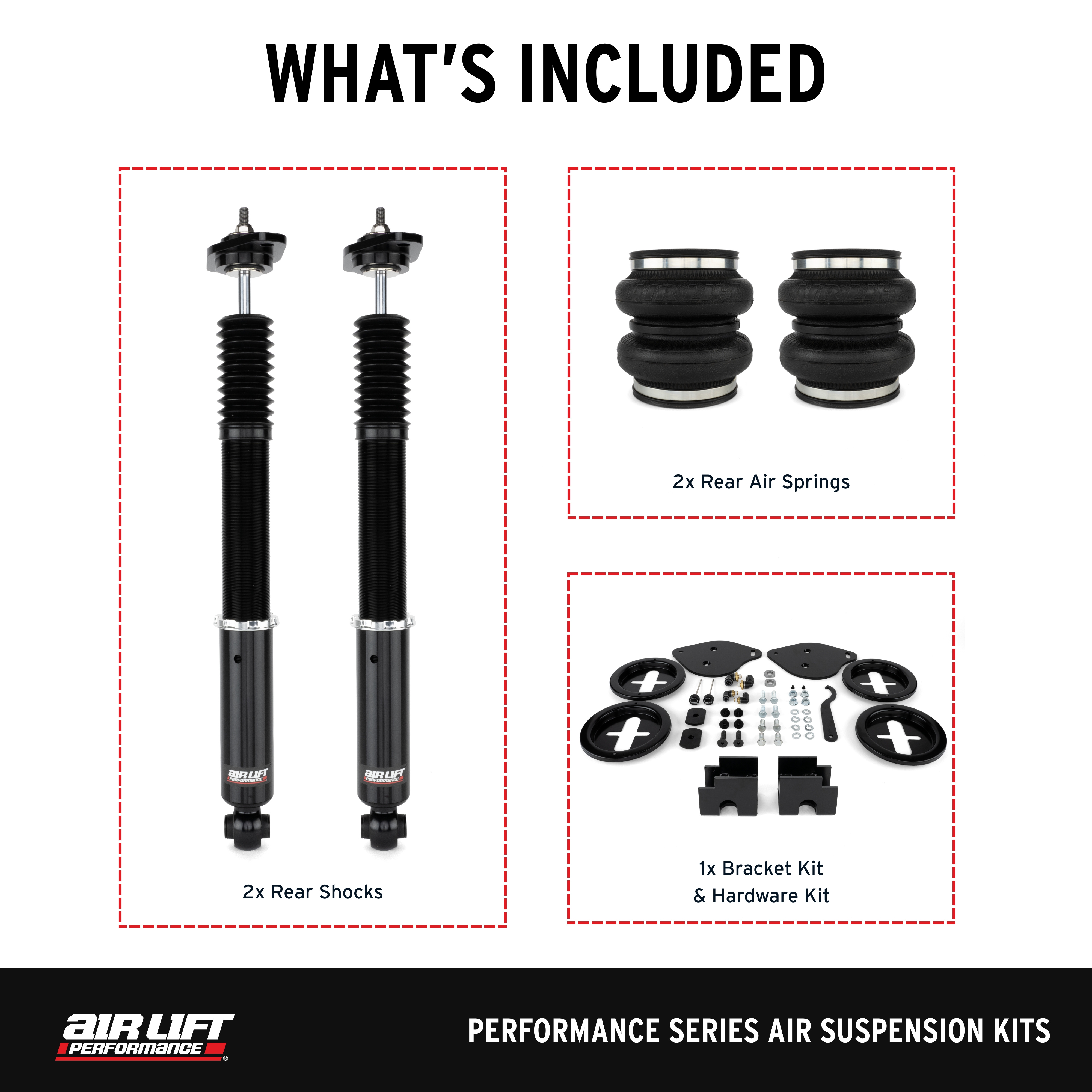 Air Lift Performance 76517 Rear Air Suspension Kit For Dodge/Chrysler LA/LD-Platform